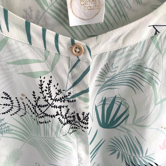Beautiful Des Petits Hauts silk blouse size 1 - Picture 3 of 11